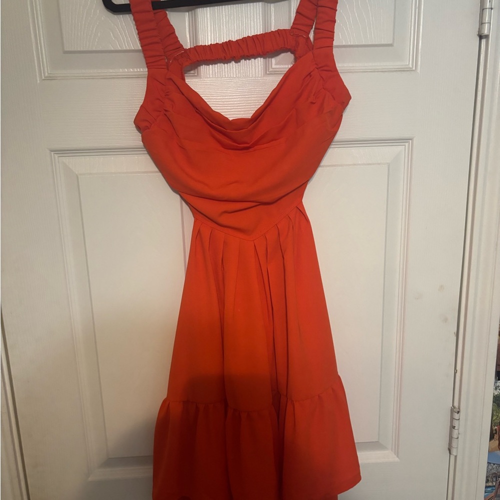 Orange Sleeveless Dress